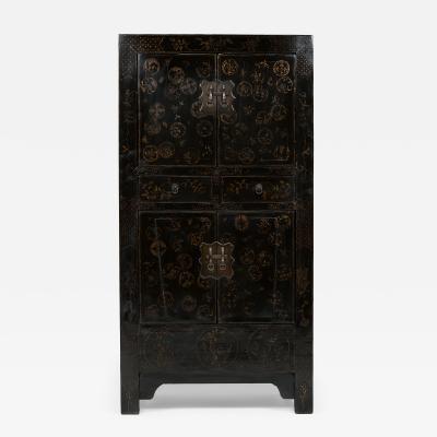 Gilt Black Lacquer Shanxi Cabinet