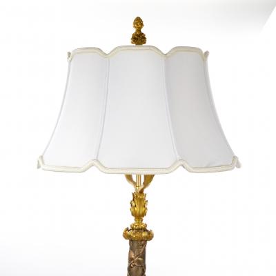 Gilt Bronze Carved Wood Floor Lamp Made in Italy Mid to Late 19th Century