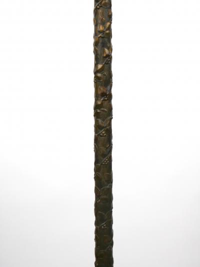 Gilt Bronze Carved Wood Floor Lamp Made in Italy Mid to Late 19th Century