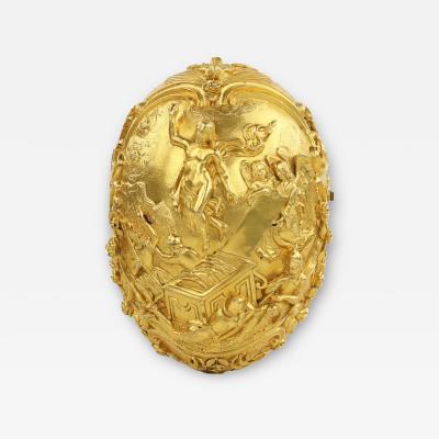 Gilt Bronze Easter Egg With Scenes Of The Passion Of Christ And The Resurrection