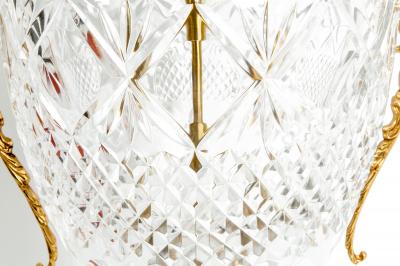 Gilt Bronze Mounted Cut Crystal Urns