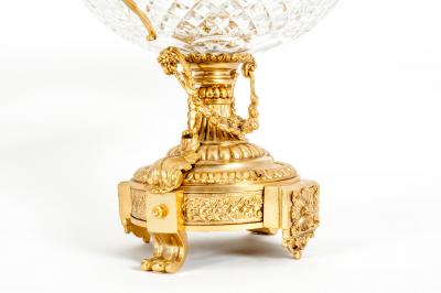 Gilt Bronze Mounted Cut Crystal Urns