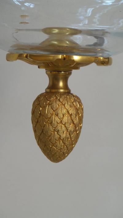 Gilt Bronze Rams Head Lantern