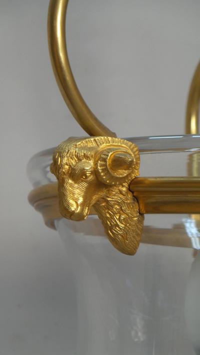 Gilt Bronze Rams Head Lantern