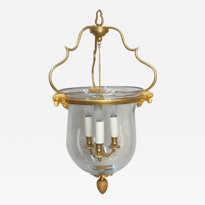 Gilt Bronze Rams Head Lantern