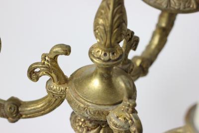 Gilt Bronze and Marble Candelabra Table Lamp