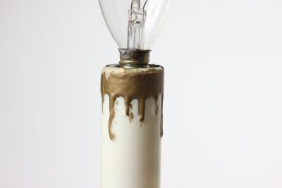Gilt Bronze and Marble Candelabra Table Lamp