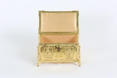 Gilt Dore Bronze Metal Footed Covered Box