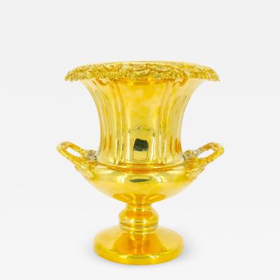 Gilt English Silverplate Campana Vase Wine Cooler or Ice Bucket