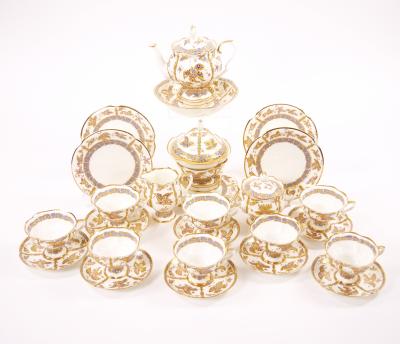 Gilt Gold Russian Lomonosov Porcelain Coffee Tea Service by A Vorobievsky