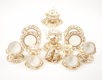 Gilt Gold Russian Lomonosov Porcelain Coffee Tea Service by A Vorobievsky