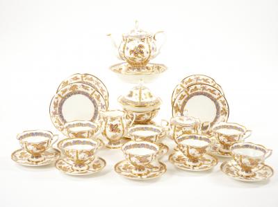 Gilt Gold Russian Lomonosov Porcelain Coffee Tea Service by A Vorobievsky