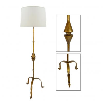 Gilt Iron Standing Lamp