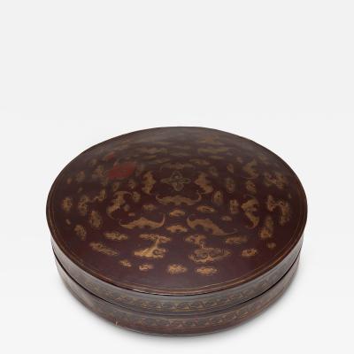 Gilt Lacquer Hat Box