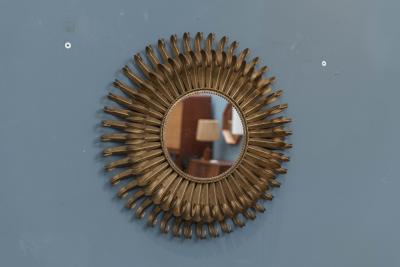 Gilt Metal Eyelash Wall Mirror