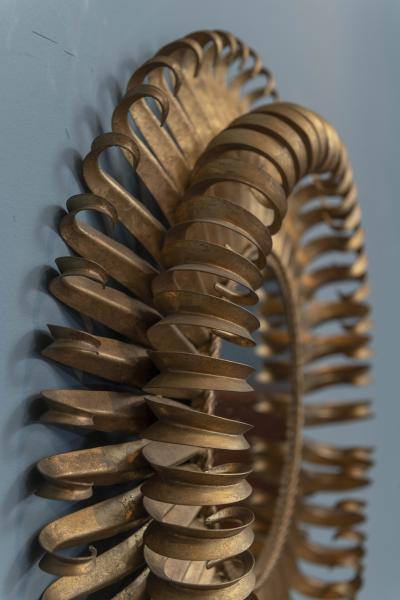 Gilt Metal Eyelash Wall Mirror