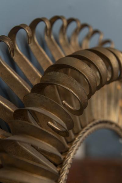 Gilt Metal Eyelash Wall Mirror