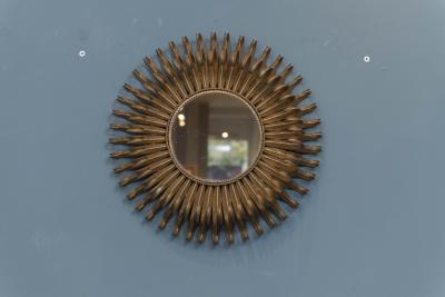 Gilt Metal Eyelash Wall Mirror