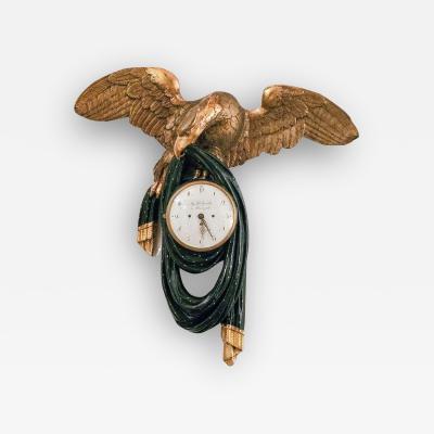 Gilt Painted and Carved Eagle Clock Prussian European Early 19th century