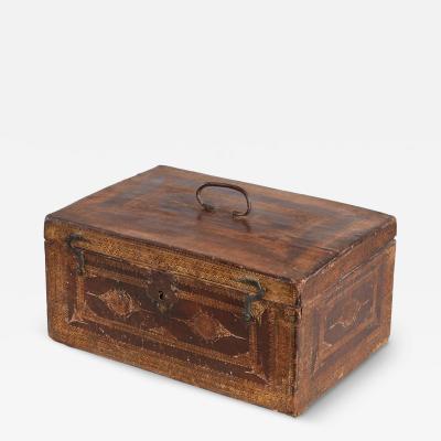 Gilt Tooled Leather Jewelry Box