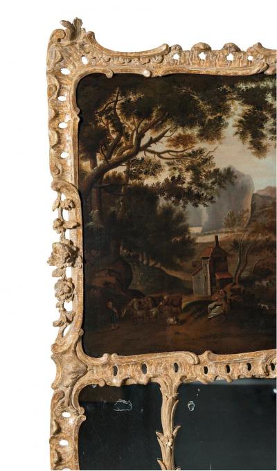Gilt Trumeau George II Overmantel Mirror