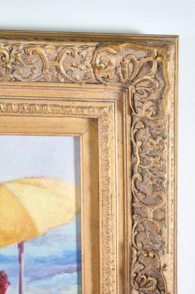 Gilt Wood Framed Oil Canvas Painting