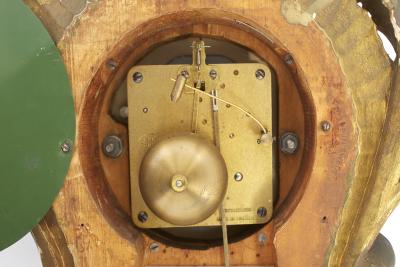 Gilt Wood Framed Swedish Wall Cartel Clock