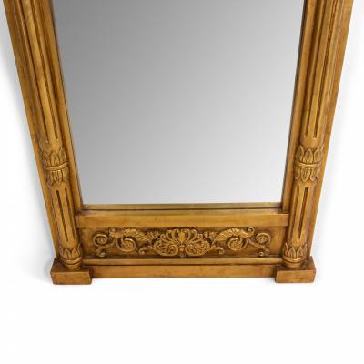 Gilt Wood Wall Mirror with Eagle Pediment