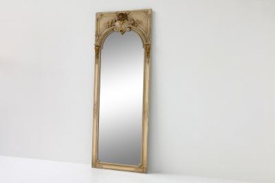 Gilt Wooden Frame Full Length Floor Mirror 1950s