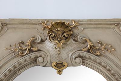 Gilt Wooden Frame Full Length Floor Mirror 1950s