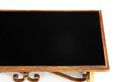 Gilt Wrought Iron Cocktail Coffee Table manner of Raymond Stubes ca 1940s