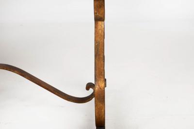 Gilt Wrought Iron Cocktail Coffee Table manner of Raymond Stubes ca 1940s