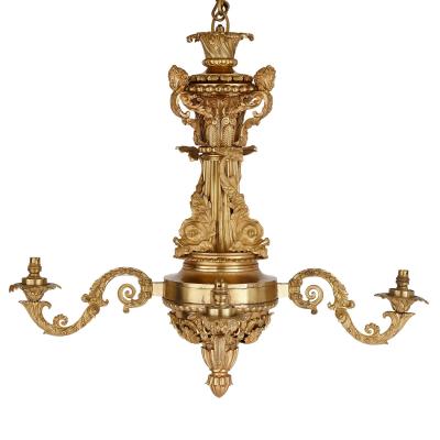 Gilt bronze R gence style antique chandelier