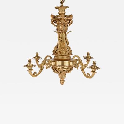 Gilt bronze R gence style antique chandelier