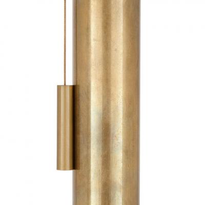 Gilt bronze and marble antique Belle poque standing lamp