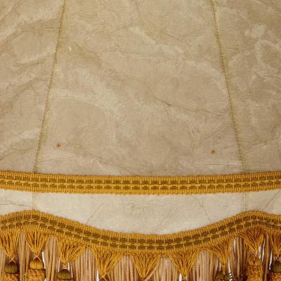 Gilt bronze and marble antique Belle poque standing lamp