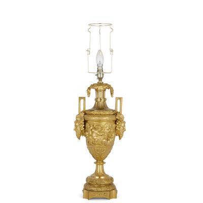 Gilt bronze table lamp in the Rococo style
