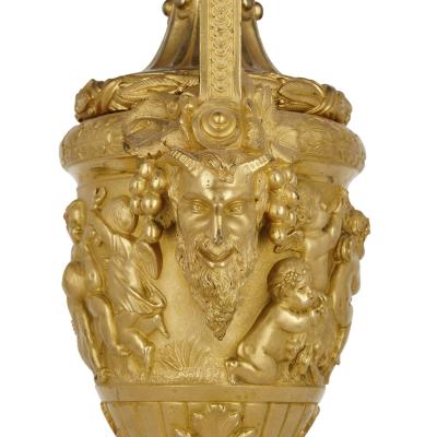 Gilt bronze table lamp in the Rococo style