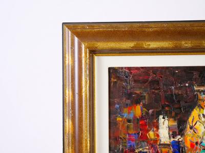 Gilt wood frame Christo Charpides Greek 1902 1992 Still life Flowers fruit