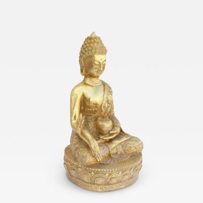 Gilted Bronze Meditating Buddha