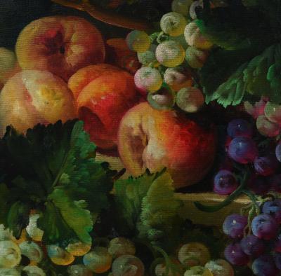 Giltwood Carved Frame Artwork Oil Painting Still Life