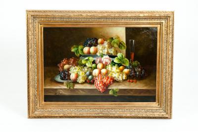 Giltwood Frame Oil Canvas Painting