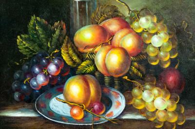 Giltwood Frame Oil Canvas Painting