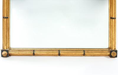 Giltwood Framed Decorated Top Hanging Wall Mirror