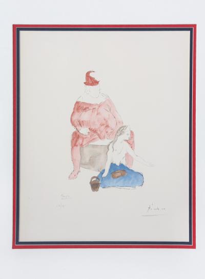 Giltwood Framed Mujer Con Mono Picasso Lithograph