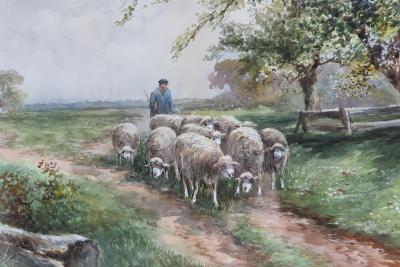 Giltwood Framed Water Color Painting