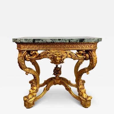 Giltwood Marble Ormolu Hand Carved