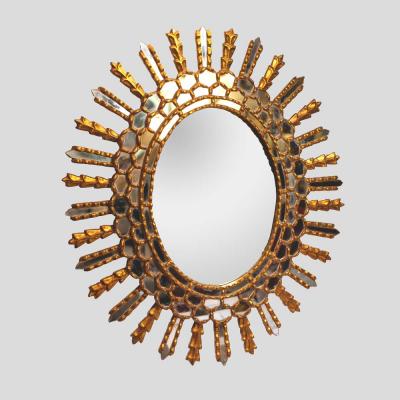 Giltwood Sun bursting mirror Italian 1950