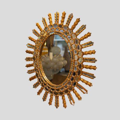 Giltwood Sun bursting mirror Italian 1950