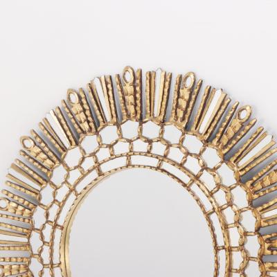 Giltwood and Gesso Sunburst Mirror C 1970